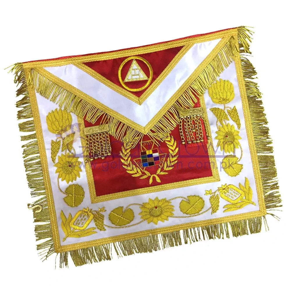 Past High Priest Apron, Royal Arch Apron Hand Embroidered PHP | Masonic Regalia Apron Supplier