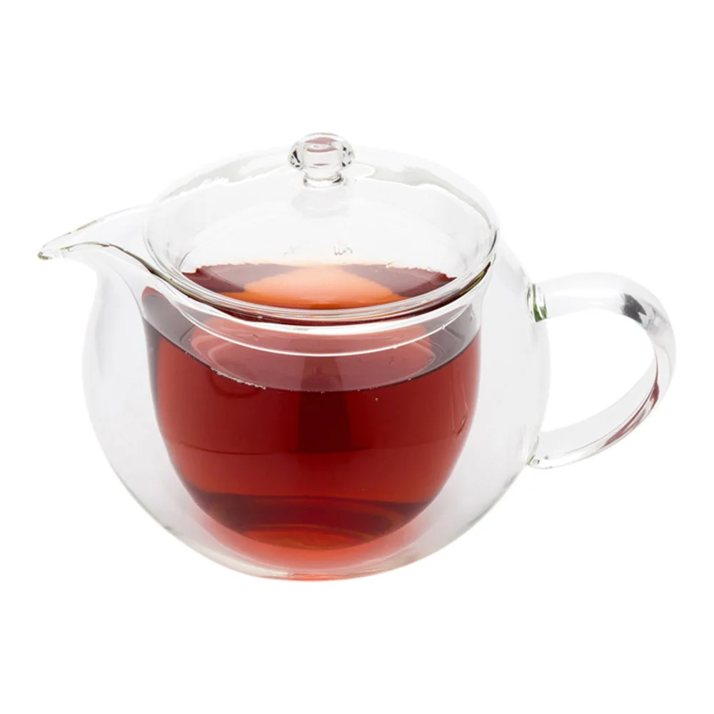 
Forma 17 oz Round Glass Teapot - Double Wall - 5 1/4