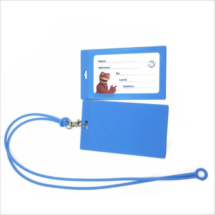 Factory Wholesale Silicone ID Card Holder Badge ID Name Card Case Tag Holder With Clear Acrylic Window