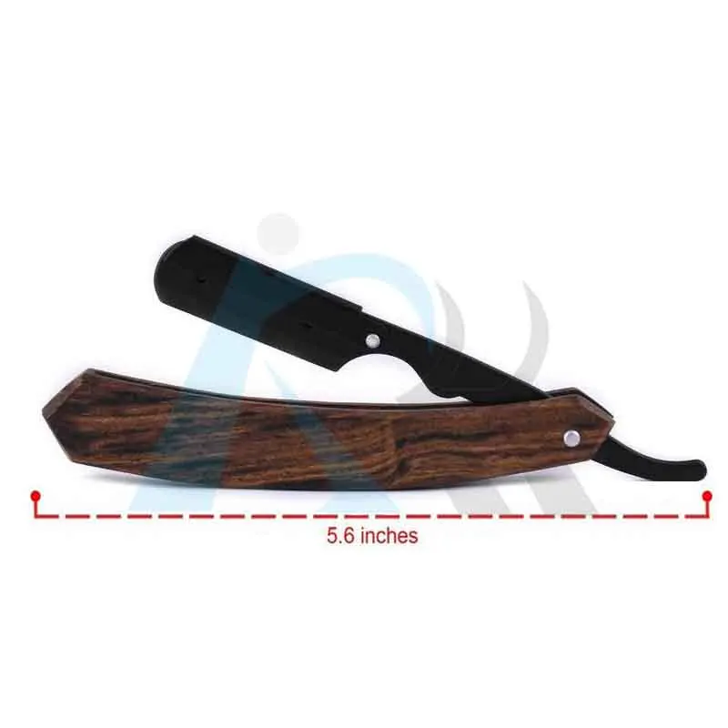 Fancy Shaving Barber Tools Hair Razor and Blades Antique Black Folding Shaving Knife Stainless Steel Straight razor