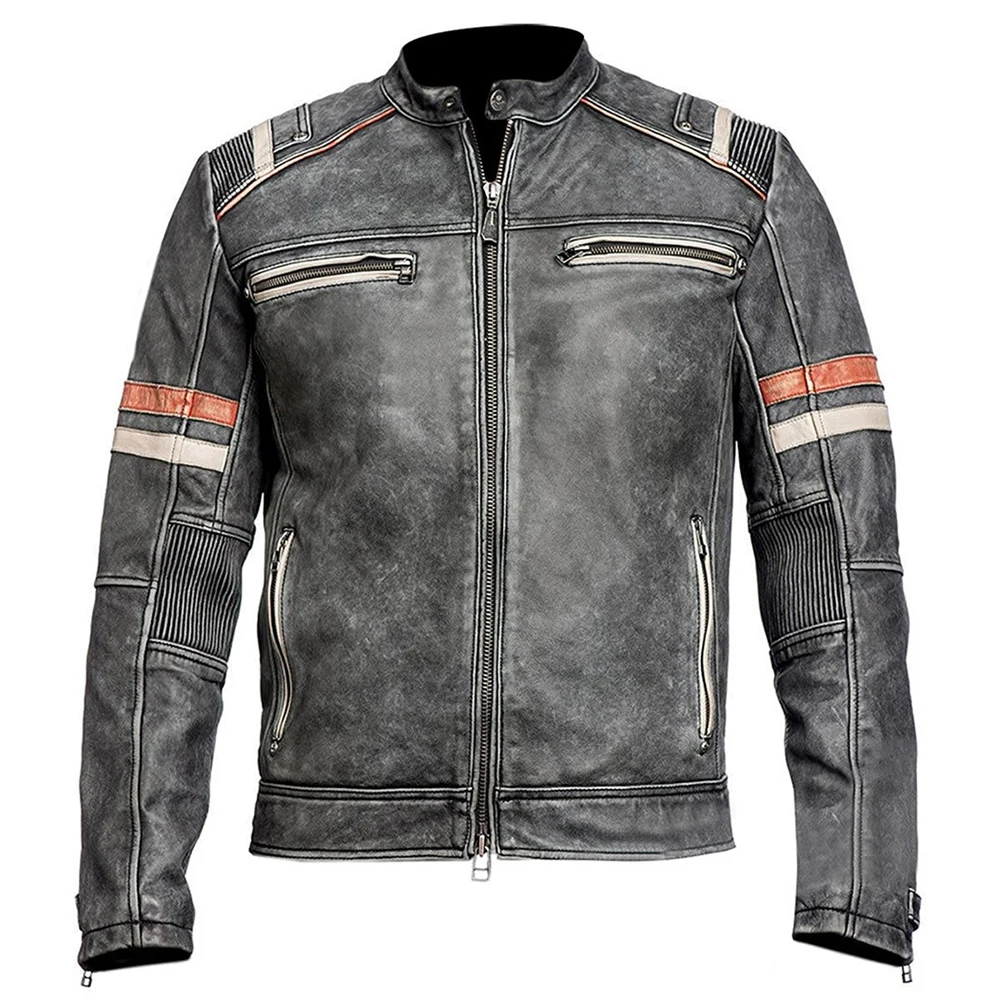 
Real 100% Genuine leather motorbike jacket 