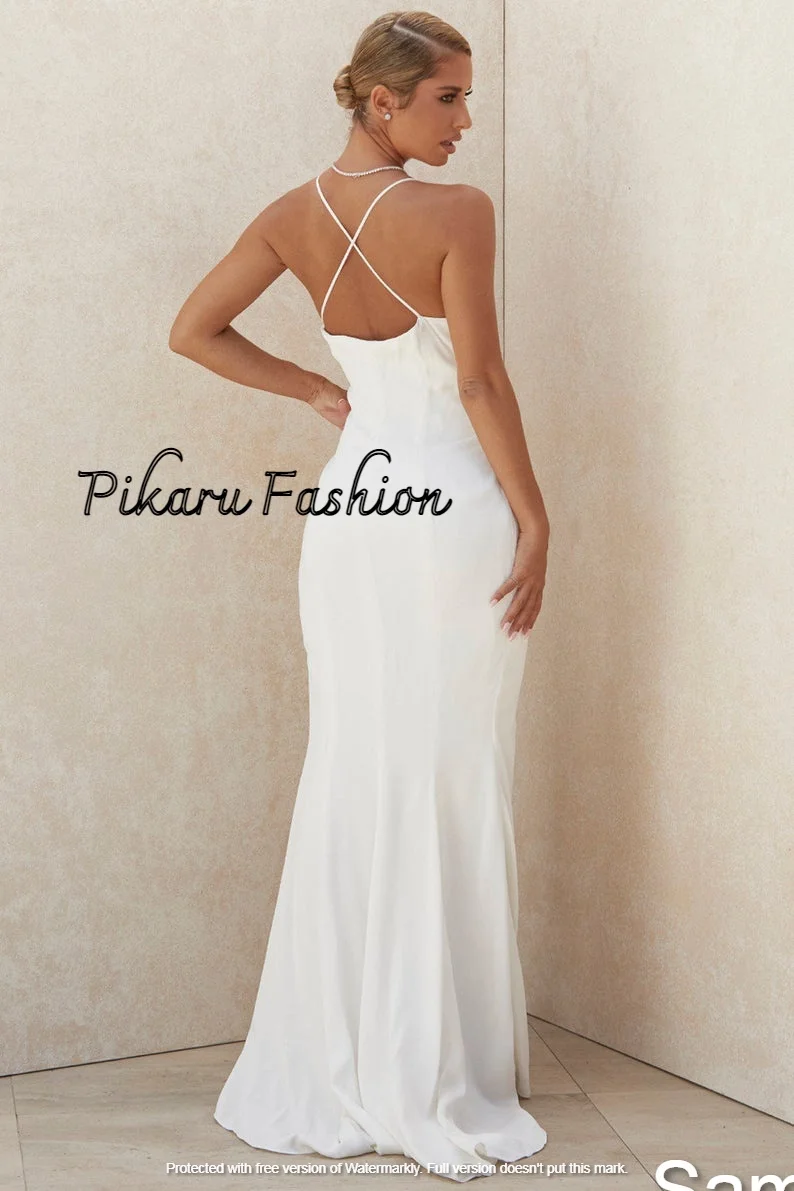 Fashionable Summer Women Clothes Solid Color Deep V neck Ladies Sexy Plus Size Dress Women Maxi Long Dress