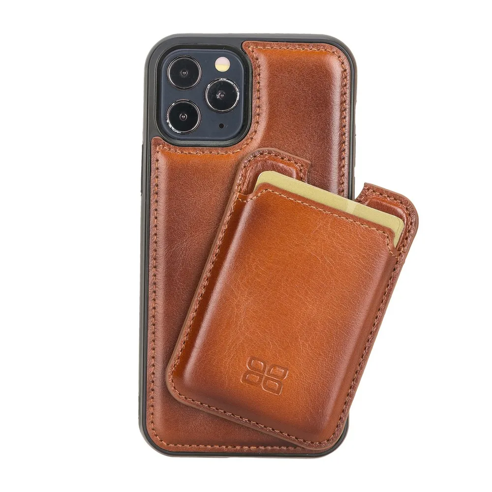 MAGGY Genuine Leather Handmade Magnetic Unisex Card Holder with RFID Protection and Color Optional