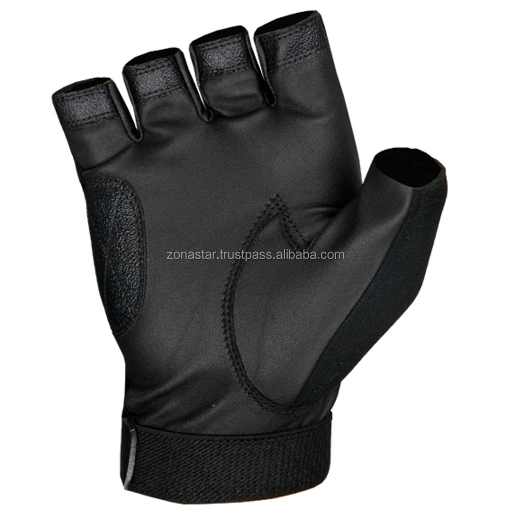 zonastar new 2020 half finger shooting wear tactical  cowhide leather wear  unlined thick leather wear saferty wear