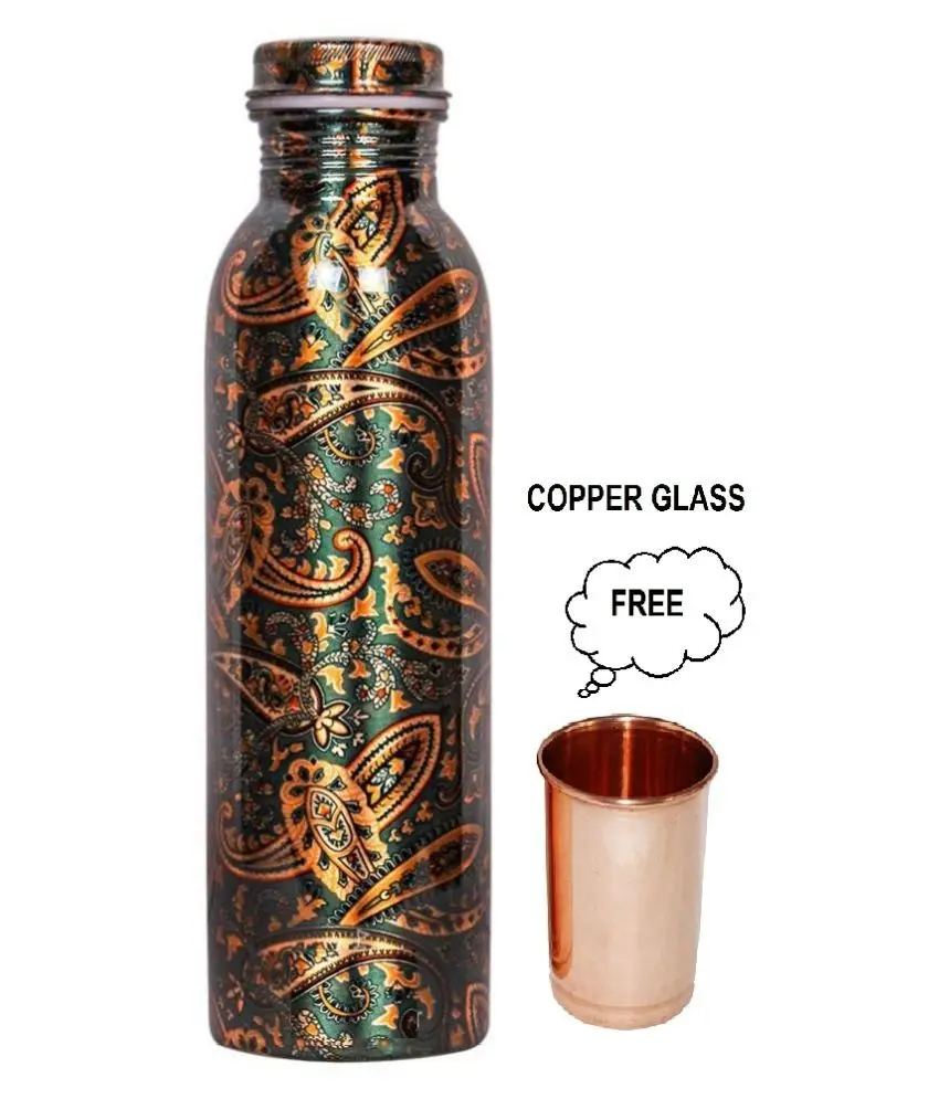 TOP SELLER BEST SELLING PURE COPPER WATER BOTTLE WITH HAMMERED DRINKING WATER BOTTLE COPPER FROM INDIAN WHOLESALER