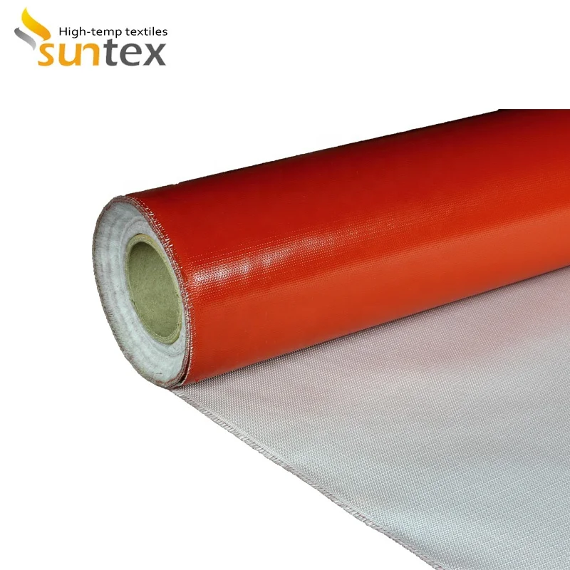 Fireproof Silicon Rubber Coated Fiberglass Chemical Fire Resistant Cloth