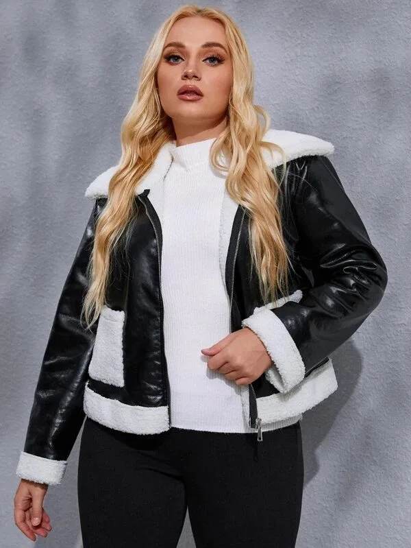 Black Leather New Design Customized High Quality Winter Full Sleeved Causal Leather Jacket For Woman 2022