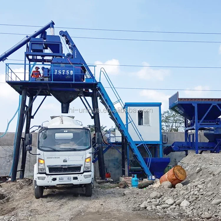Mobile 35 Cbm Ready Mixed Concrete Plant Small Batching Price