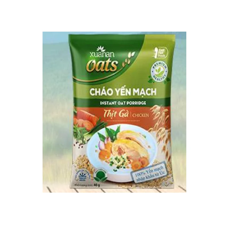 Salty/Sweet Taste Vietnam Food & Beverage Chicken Instant Oat Rice Instant Porridge Suitable For Both Children And Adults