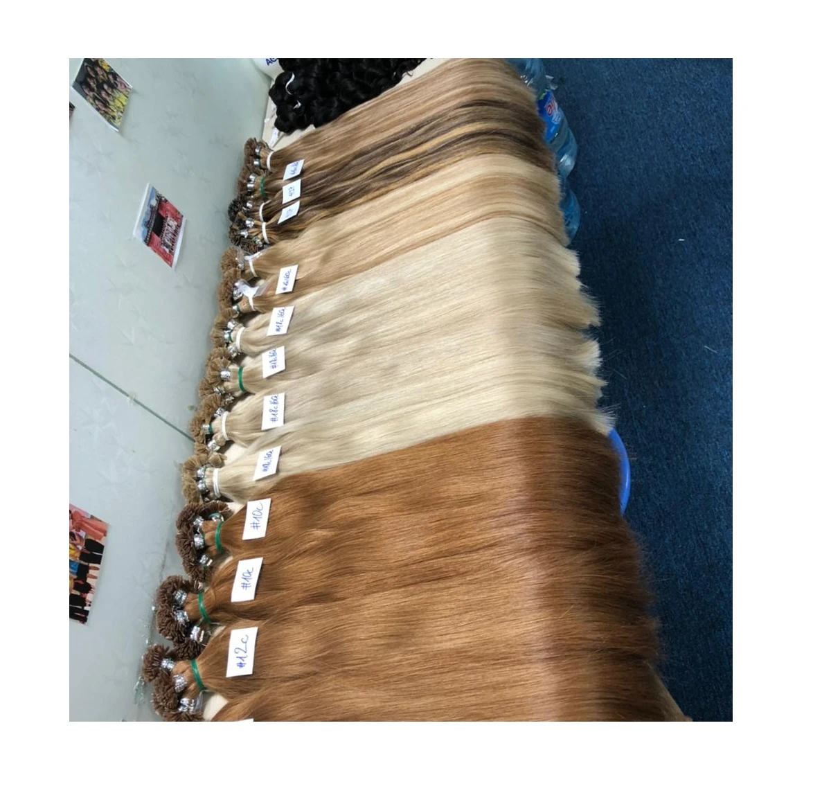 Tip Flat Tip Hair Extension Wholesale 100% Full Cuticle Double Drawn Russian Remy Keratin I/V/U/Flat