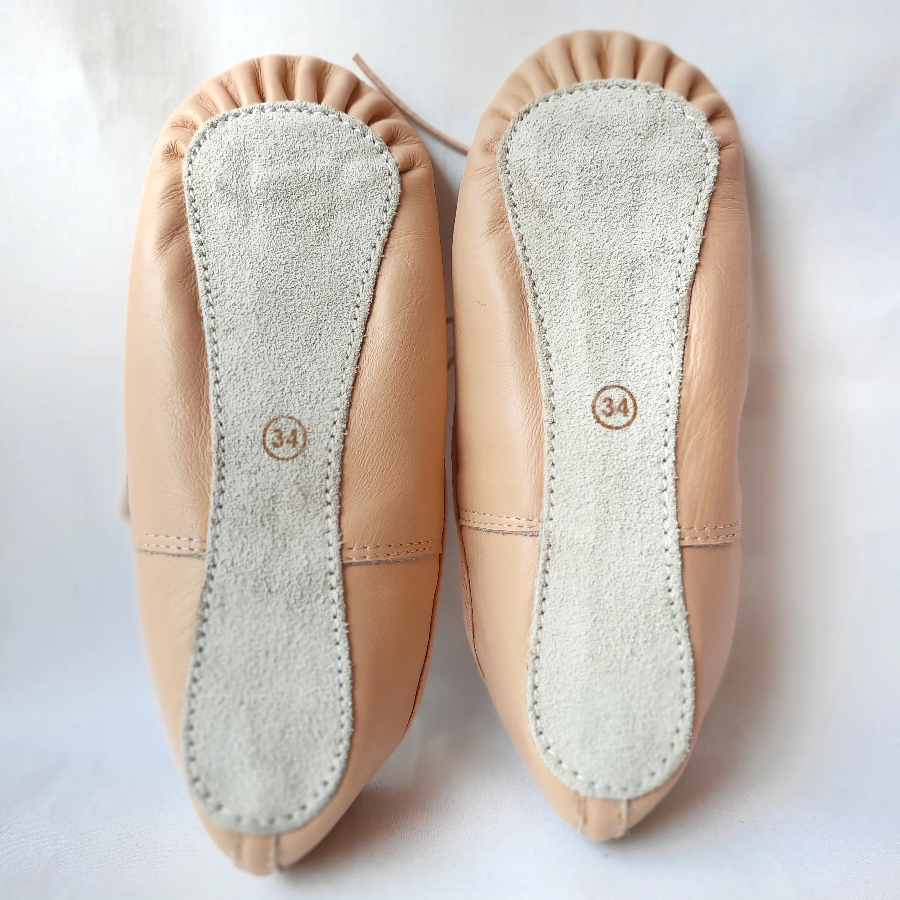 Unisex Pink Full Sole Leather Ballet Shoes Soft Gymnastics Dancing Shoes for Toddlers Kids Women-Athletics Style-US UK AUS Sizes