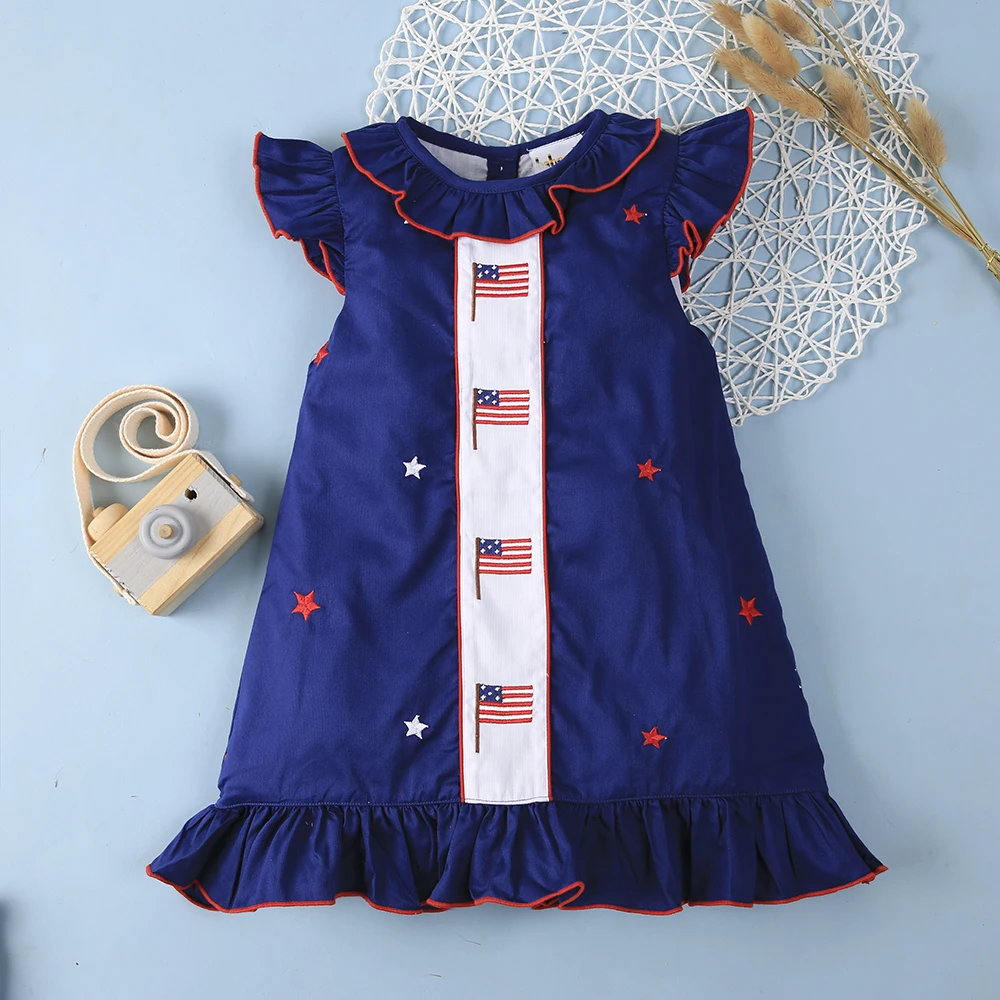 Одежда 4 июля с вышивкой в виде американского флага-BB1407
