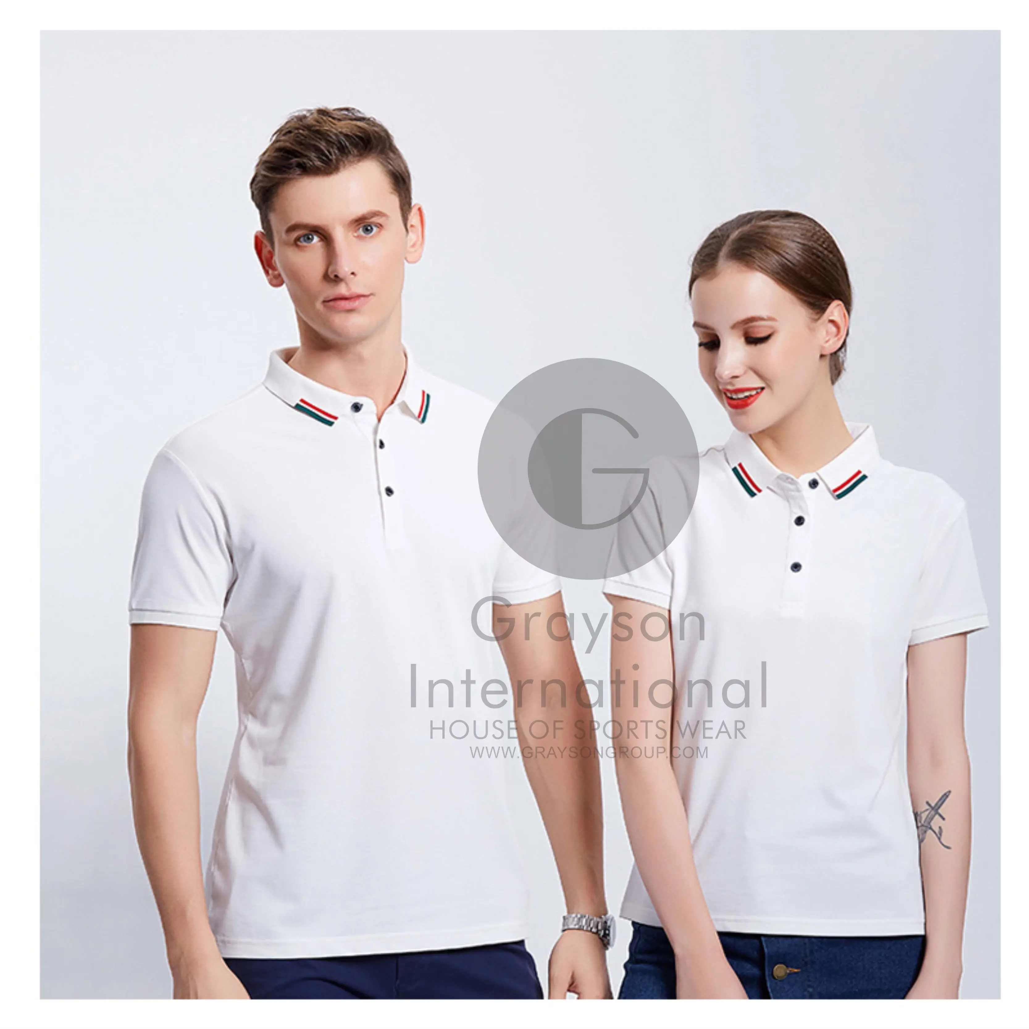 custom printing Embroidery design logo high quality uniform Mens golf sports spandex business polo shirts grayson intl