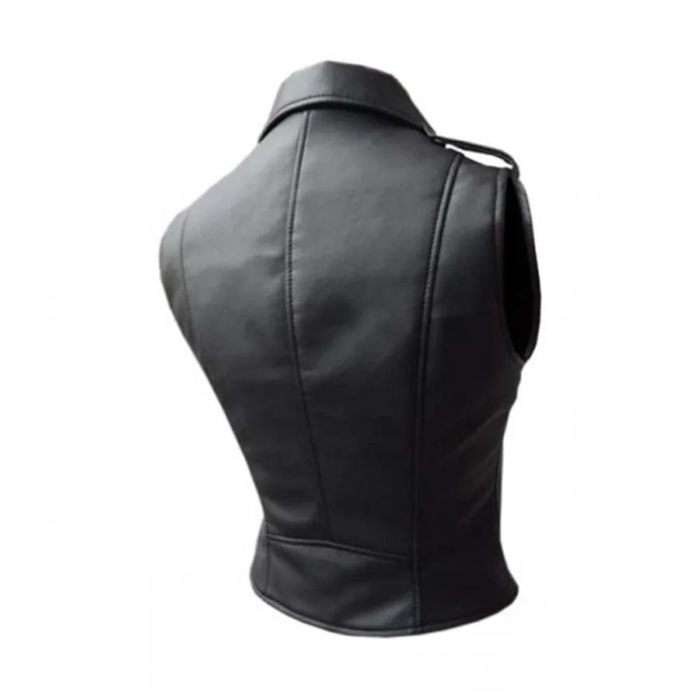 Latest Design Biker Leather Vest Motorcycle Textile Trucker Vest Pakistan Genuine Leather Outer Wear Breathable Leather Jackets