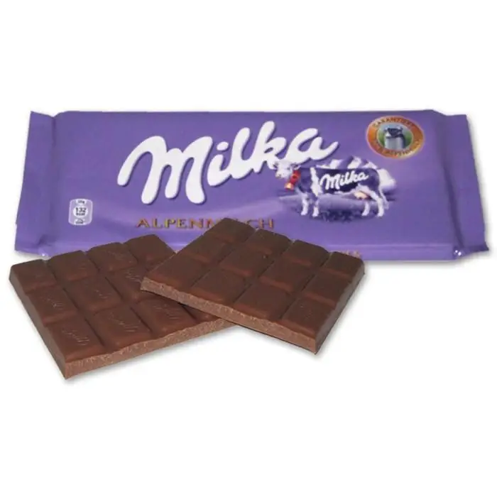 Лидер продаж шоколадные бруски Milka