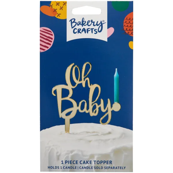 
Oh Baby Candle Holder 12/PKG Cake Decoration pic,plac,layon 