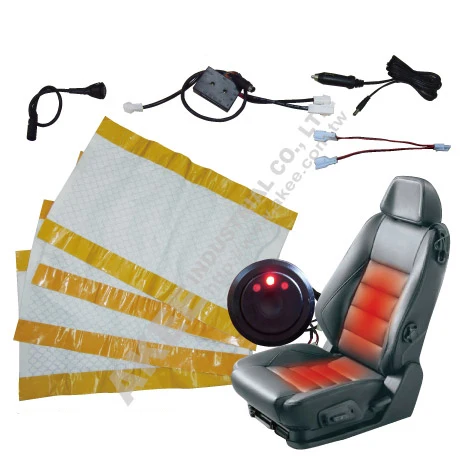 Хорошая 3 уровня Круглый кнопочный переключатель 4 грелки подогрев сидений комплект для воздушного массажа тепла авто запасные части к автомобилю сиденье грелку запасных