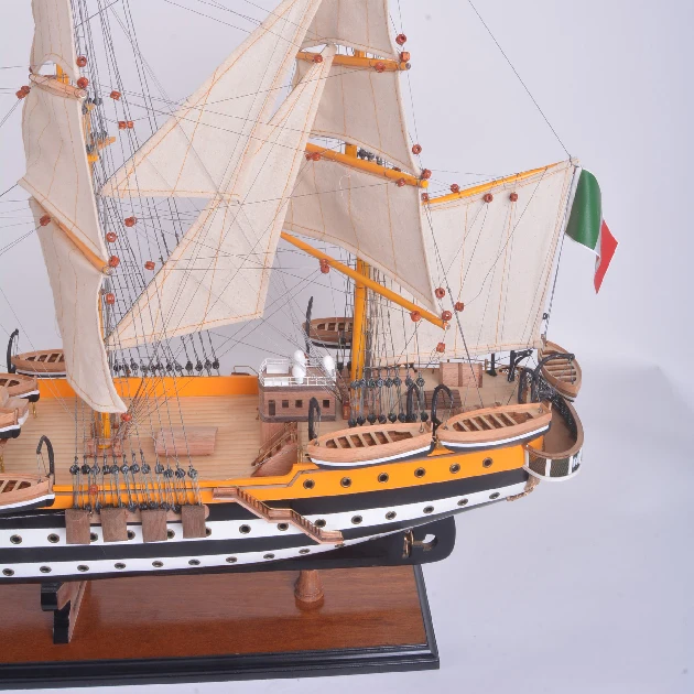 Деревянная модель корабля ручной работы Amerigo Vespucci CPF 80 см из Вьетнама для украшения дома подарочные предметы деревянного искусства