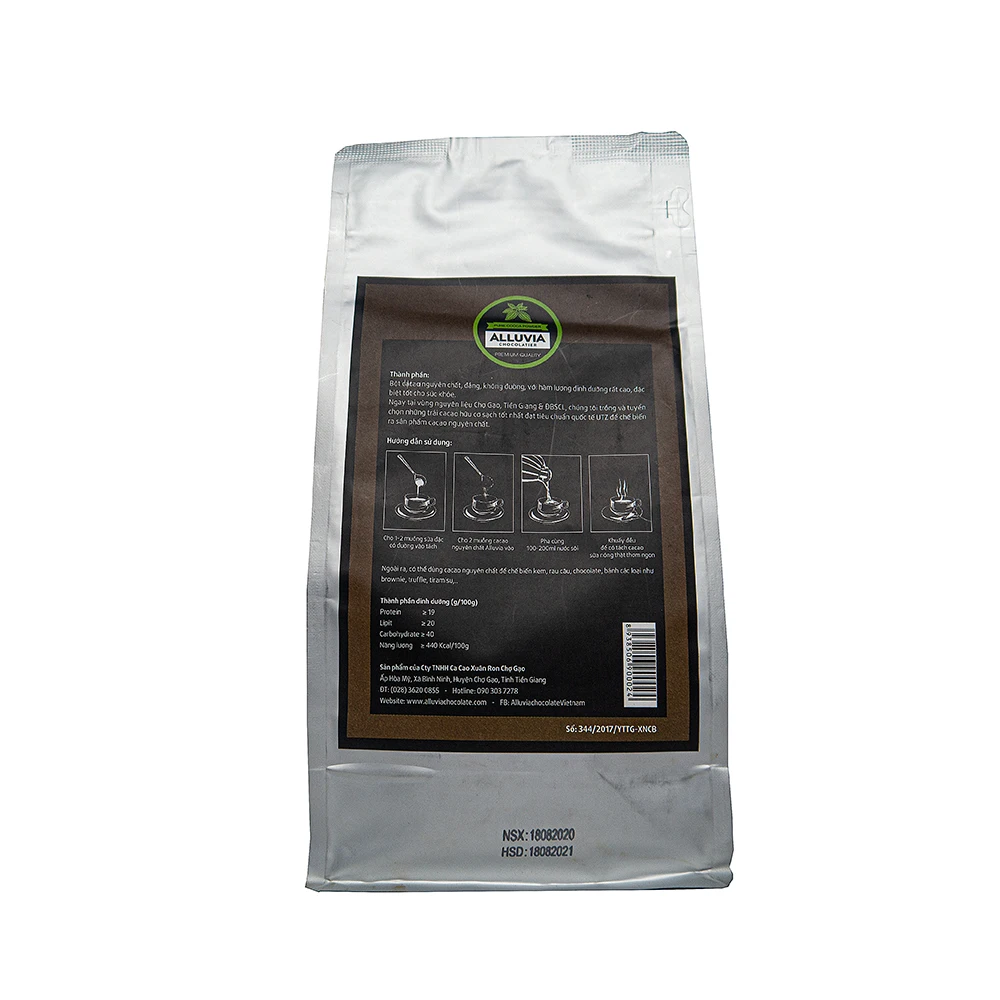 
Best Price Pure Cocoa powder ALLUVIA made from naturally fermented and Roasted cacao beans from Mekong delta 500gr 