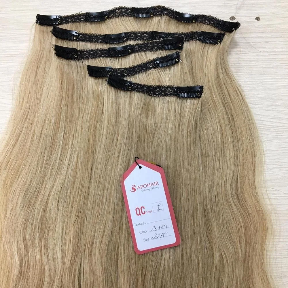 
Long Lasting Double Drawn Clip In Hair Extension mixpiano 100% Remy Human Clip on Remy Hair Clip mix color 