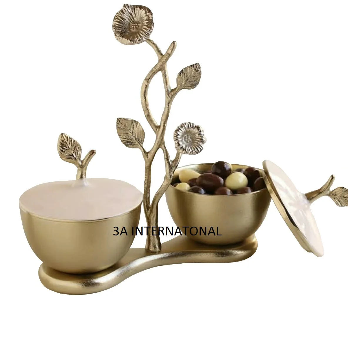 Hand Engraved Decorative Food Storage Golden Finishing Handmade Fruit Bowl for Hotel & Restaurant Catering Serving