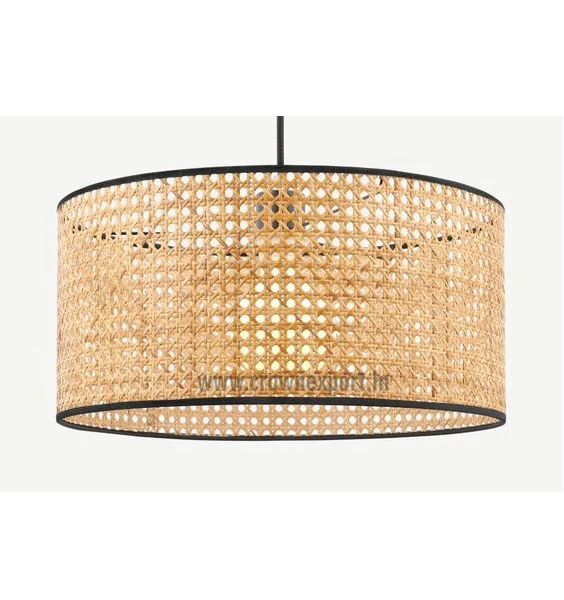 Designer Handmade Rattan Bamboo Woven Lampshade Hanging Pendant Light Lamp For Home Cafe Living Room At Best Market Price