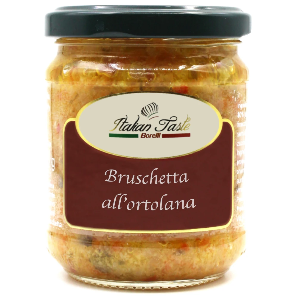 High quality 180 g Ortolana bruschetta GHIOTTA in mason jar Made in Italy NO GMO italian cream for appetizer starter