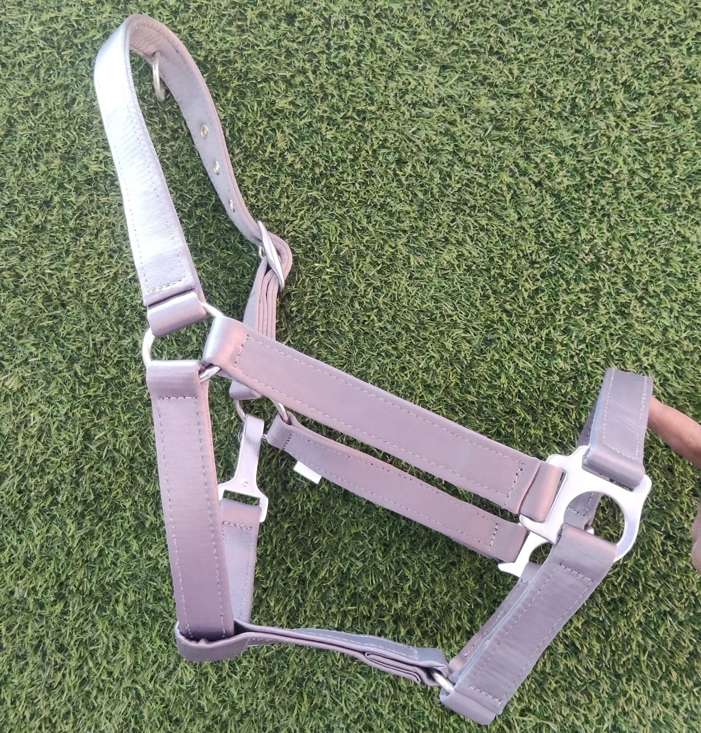 cloth wrapped grey color nylon horse halter nylon halter horse halter