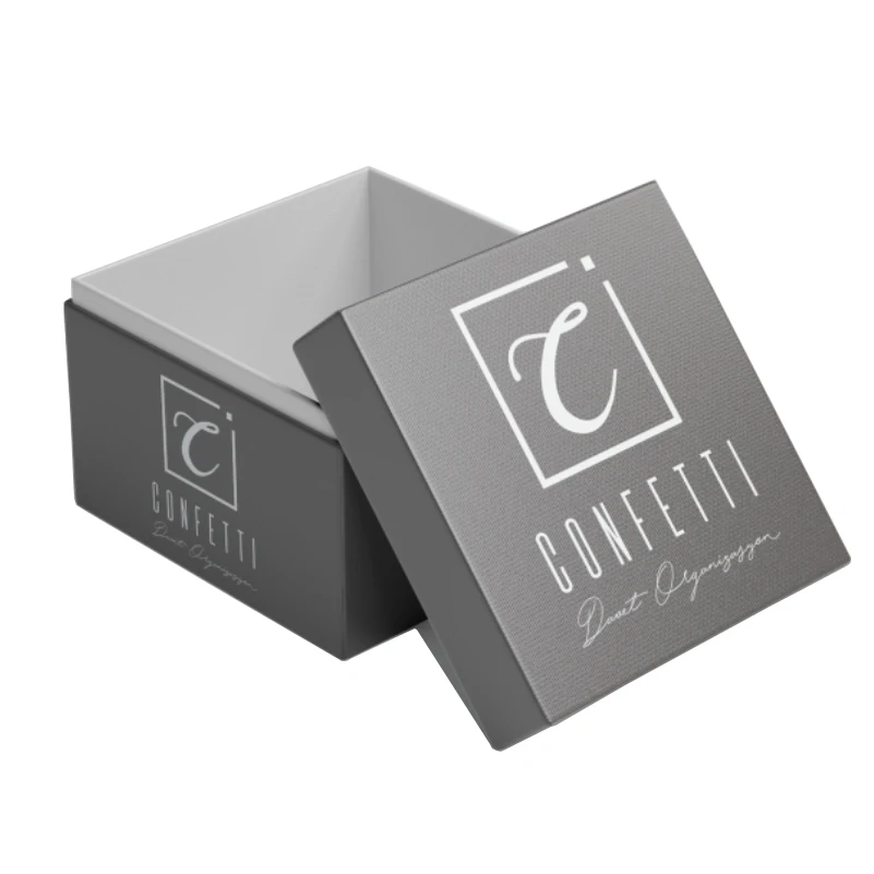 
Custom Grey Paperboard Rigid Box for Luxury Cosmetic Pack 