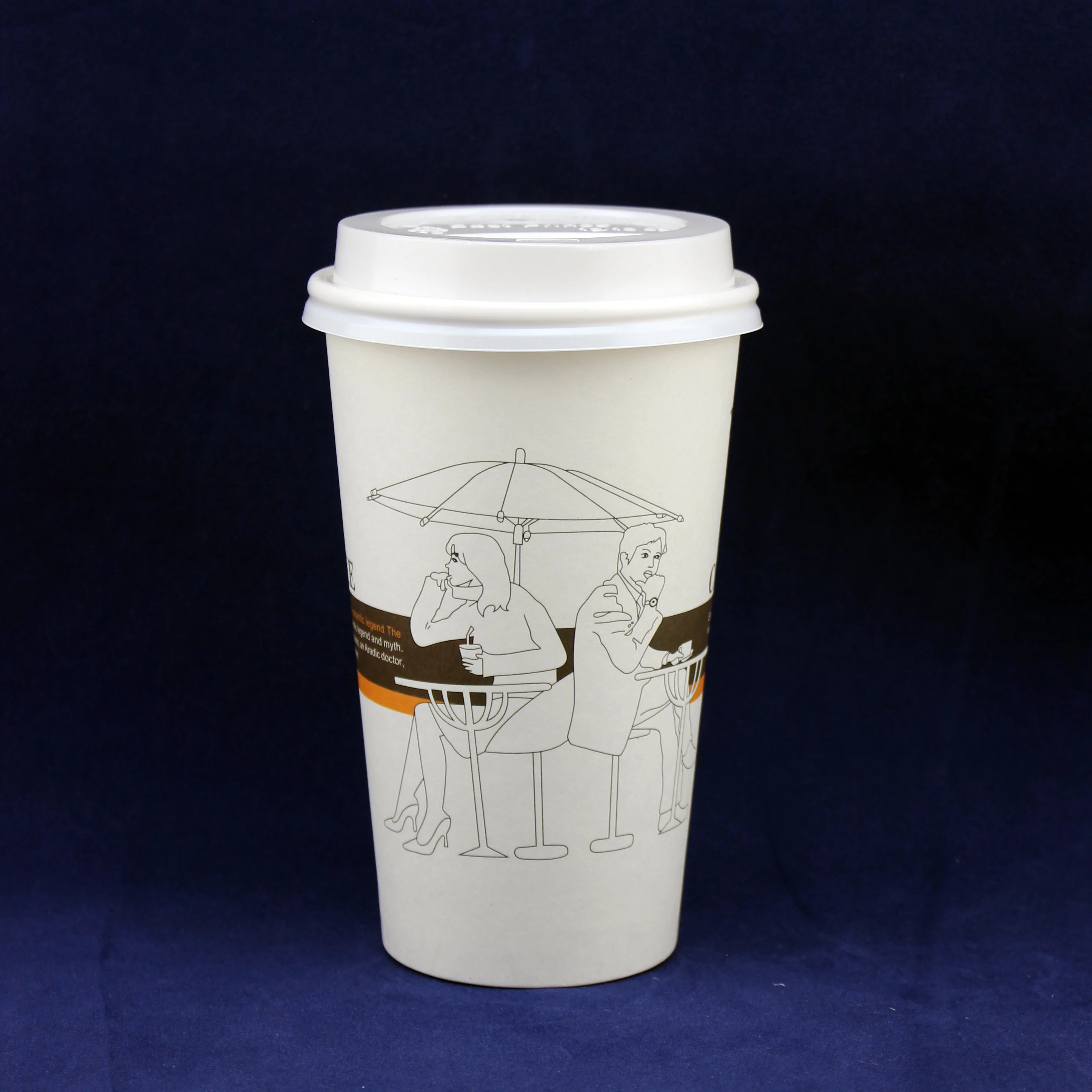 16 oz 520ml 2020 Hot Selling Custom fashion  Disposable Coffee paper Cup