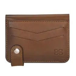 OSCAR Genuine Leather Handmade Card Holder Wallet with RFID Protection and Color Optional