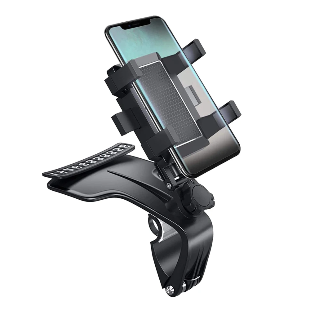 Multifunctional Car Phone Holder Clip on Dashboard Suitable for 4 to 7 inch Smartphones
