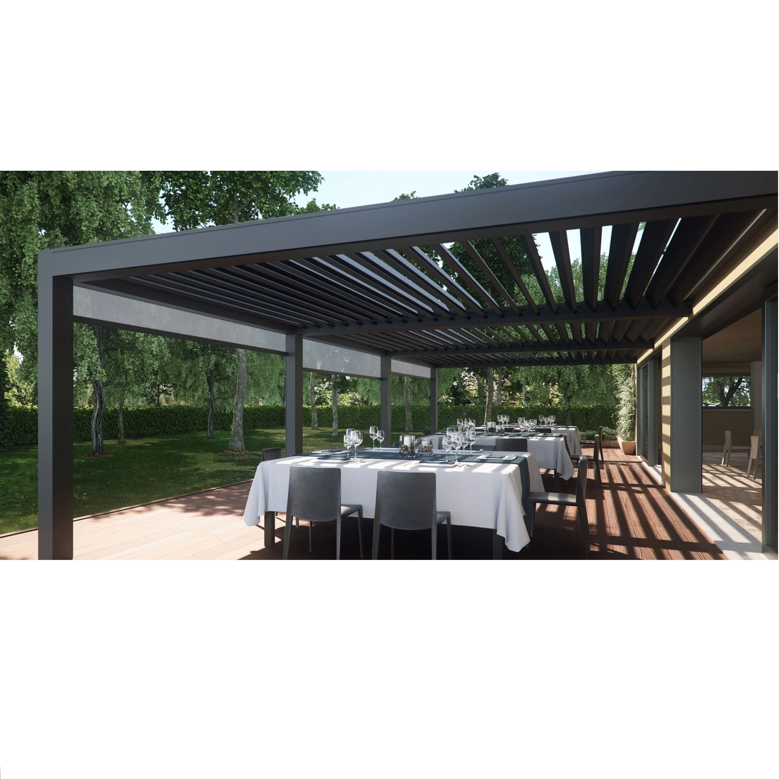 Special Concepts - Bring Exclusivity Aluminum Automatic Bioclimatic Motorized Rolling Roof Pergola System