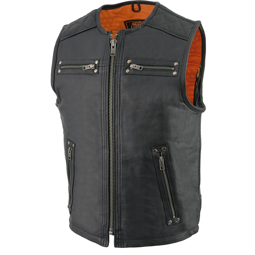 Мужской мотоциклетный жилет из натуральной овечьей кожи, черно-коричневый кожаный жилет с карманами, зимняя куртка, все цвета, 2020