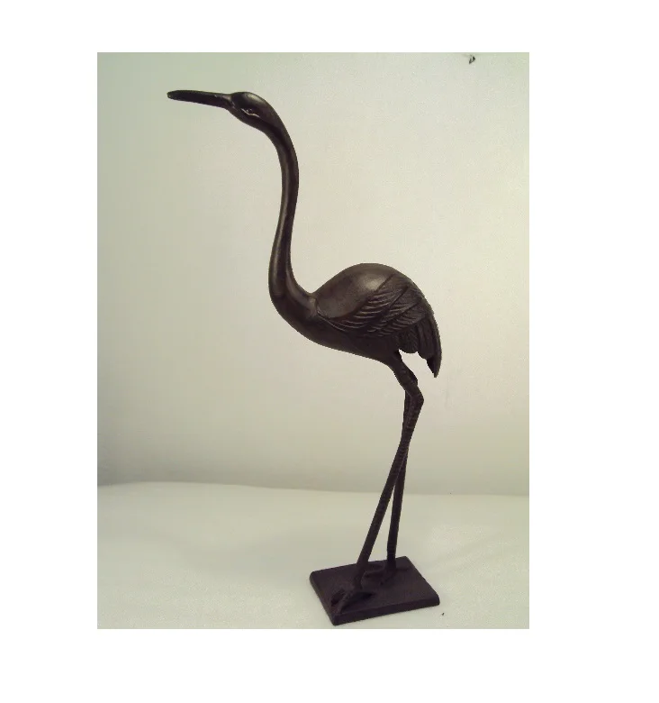 Metal Crane for Garden Sculpture Statue For Home Garden Decor