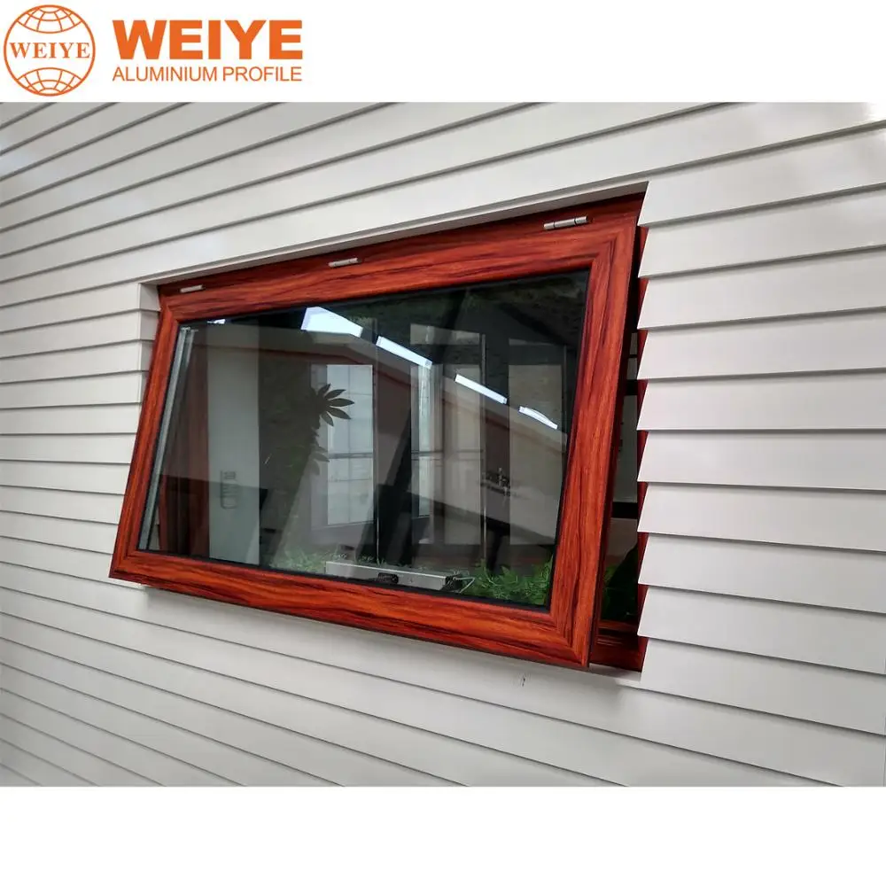 
Automatic casement window Aluminium top hung window with thermal break strip 