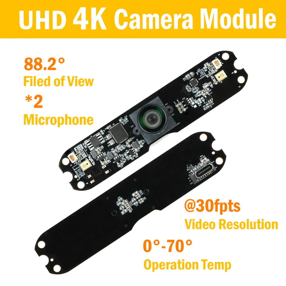 4K USB 2,0 модуль камеры с 2 * цифровым микрофоном для Конференции