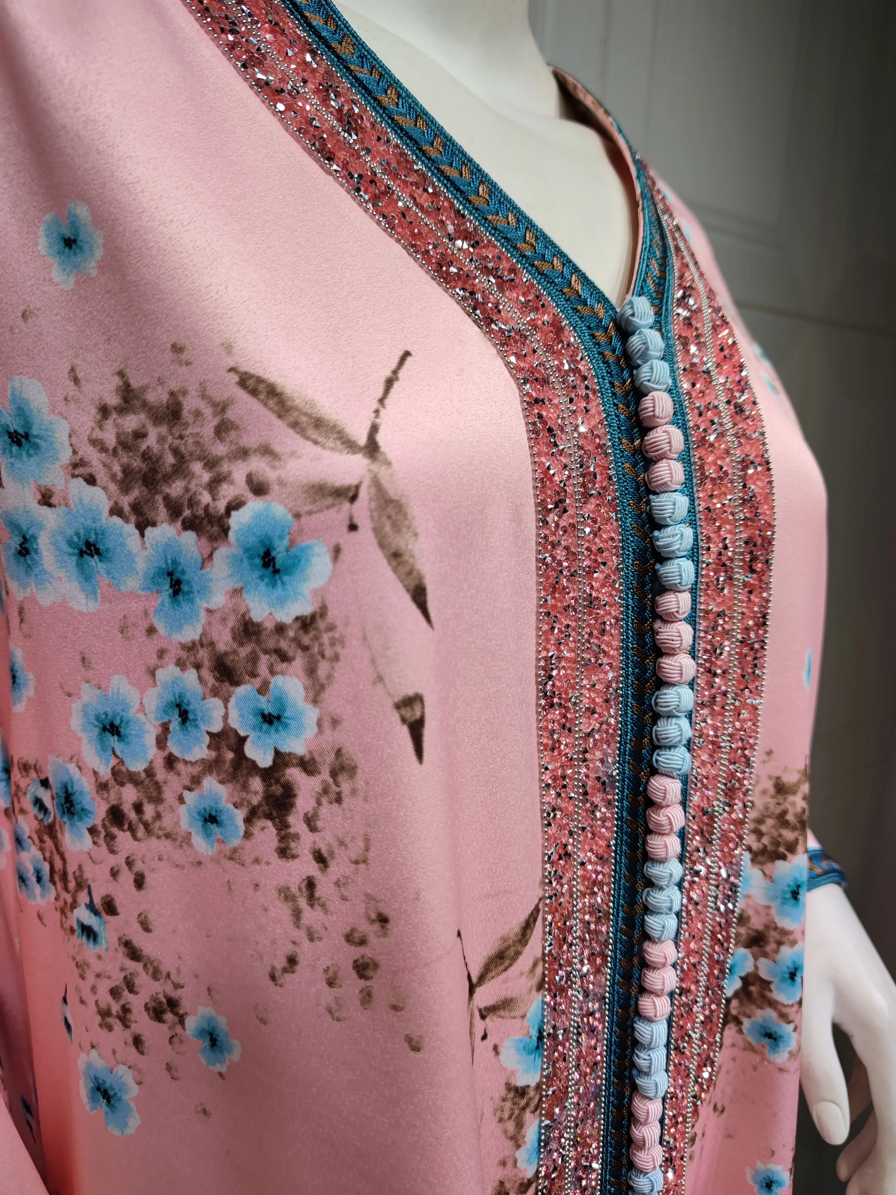 2022 New Arrival Open Abaya Fashion Long Dress Dubai Muslim Islamic Women Clothing Turkish Ladies Robes Modest Dress