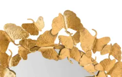 Iron Gold Butterfly Mirror Metal Butterfly Wall Decorative Mirror Butterfly Accent Mirror