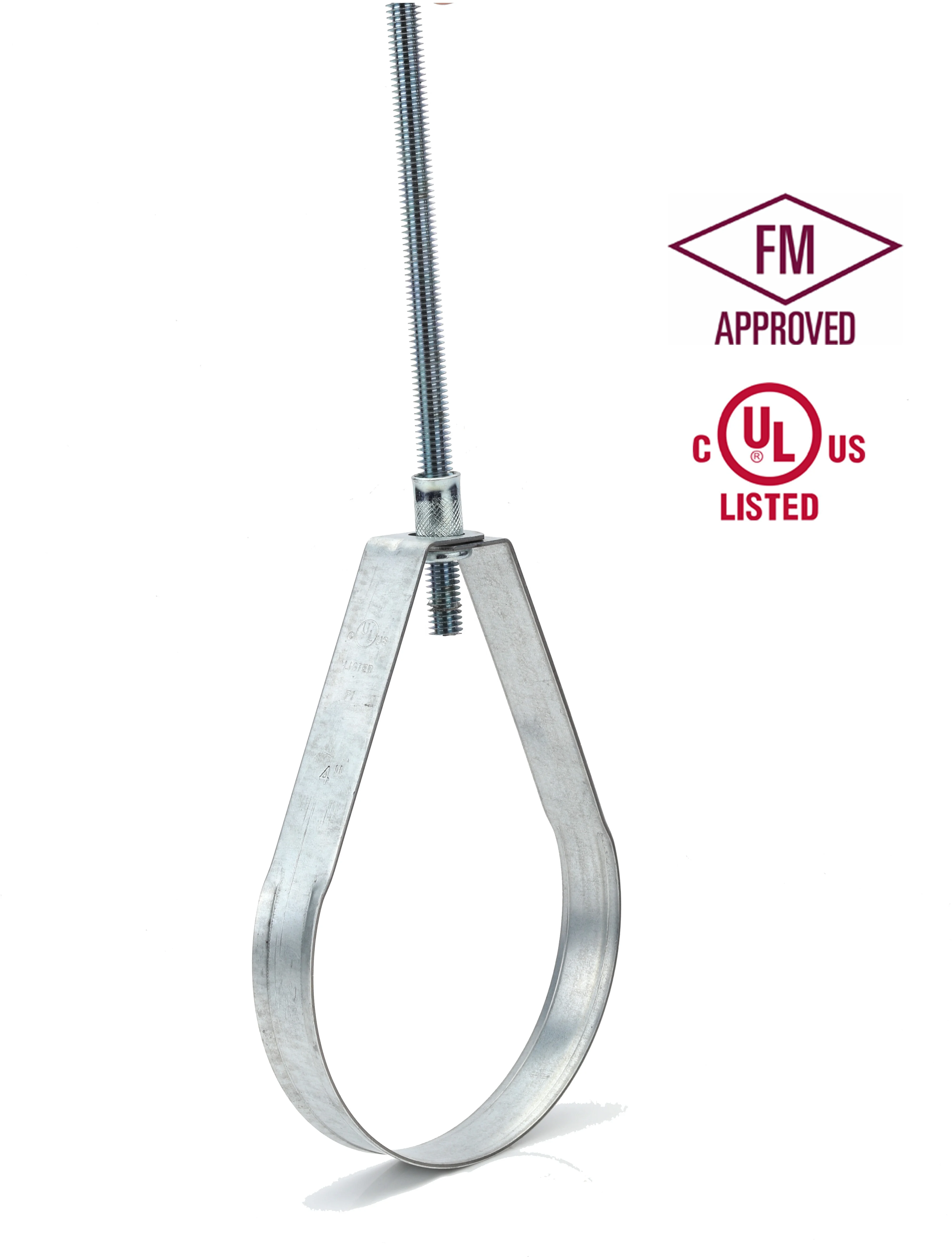 UL&FM Approved Adjustable Swivel Ring Pipe Hanger , Pre - Galvanized