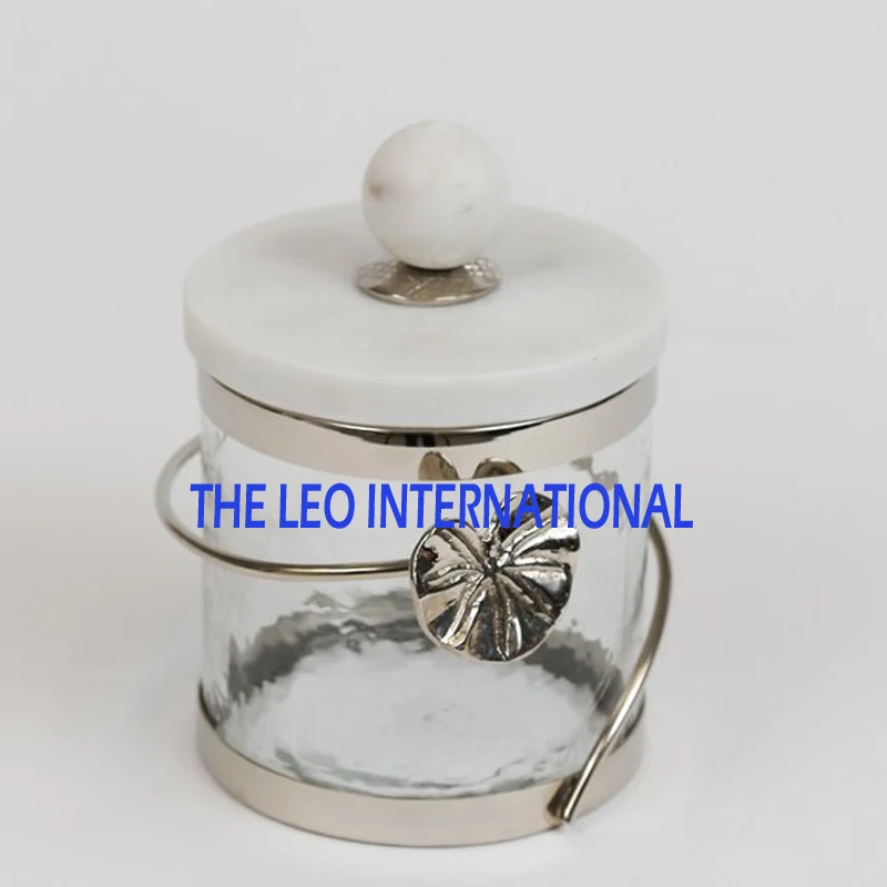 Прозрачная Герметичная Бутылка для хранения еды круглая стеклянная банка с золотой крышкой-бабочкой