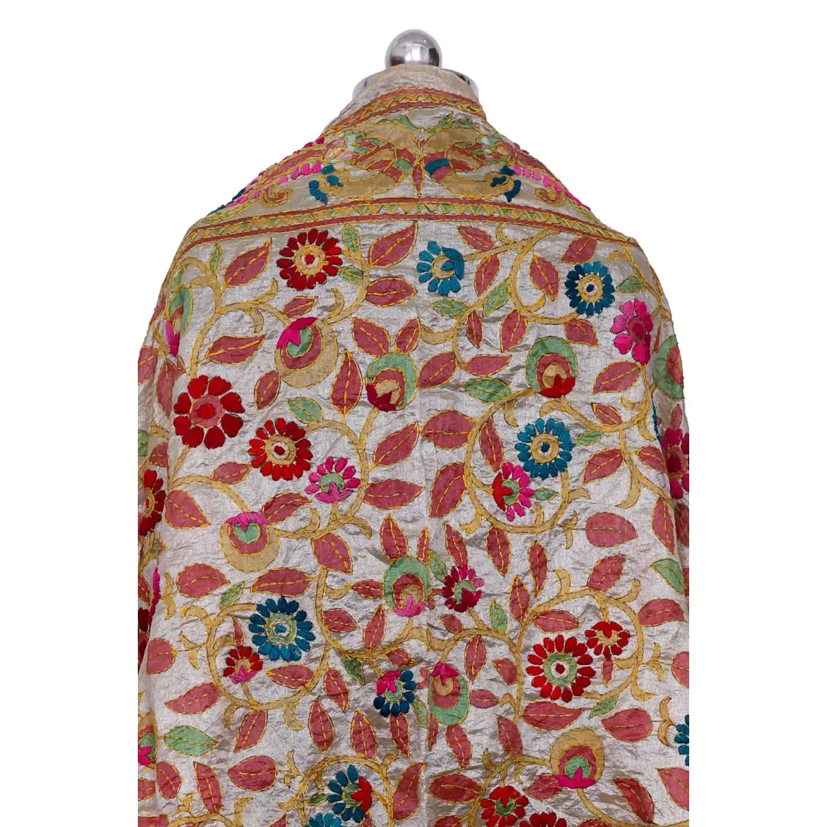 Hand Embroidery colorful Indian Wedding Traditional Scarf Party Wear Stole Chunni Scarves & Wraps