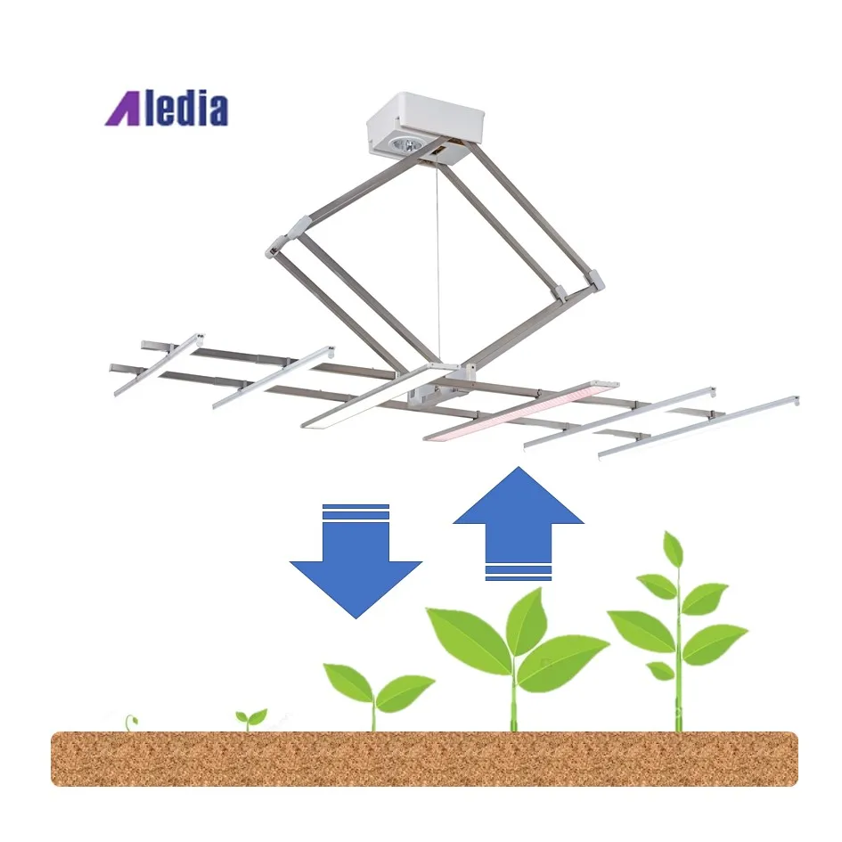 Height Adjustable Hydroponic Planting Lights Mover 110V/200cm