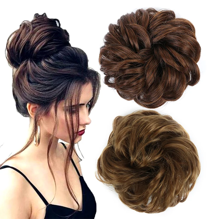 Synthetic Hair Chignon Donut Elastic Rope Rubber Band Hair Bun Pad Updos Messy Hairstyle Dropshipping Supplier