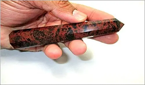 Обелиск из красного дерева прибл. 3 дюйма Гигантский драгоценный камень очищенного Агата