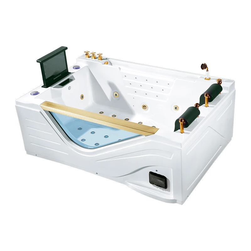 led light bubble acrylic massage bathtub in factory price