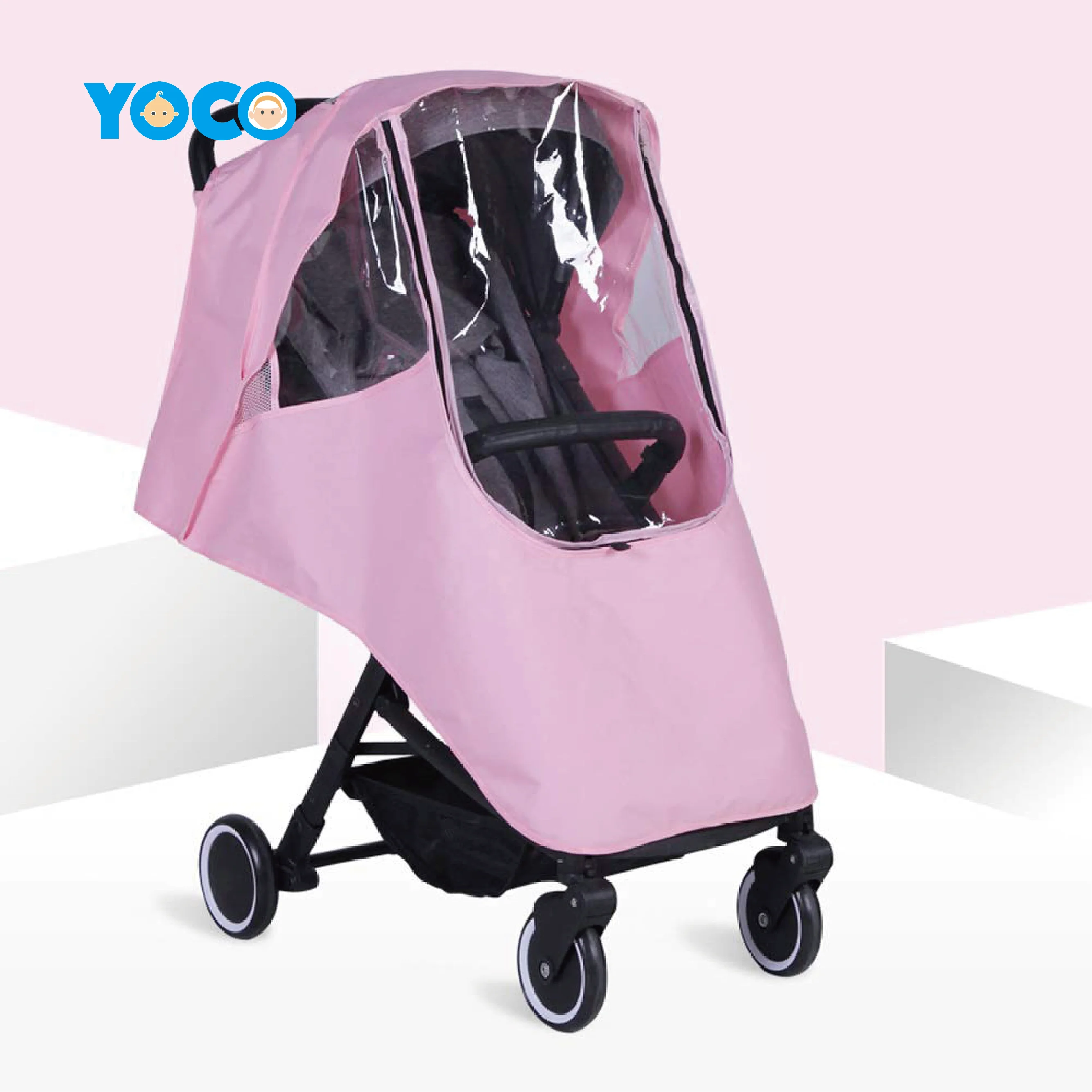 Durable Stroller Rain Cover Universal size for Baby Travel Weather Shield Windproof Waterproof Protect from Dust Snow