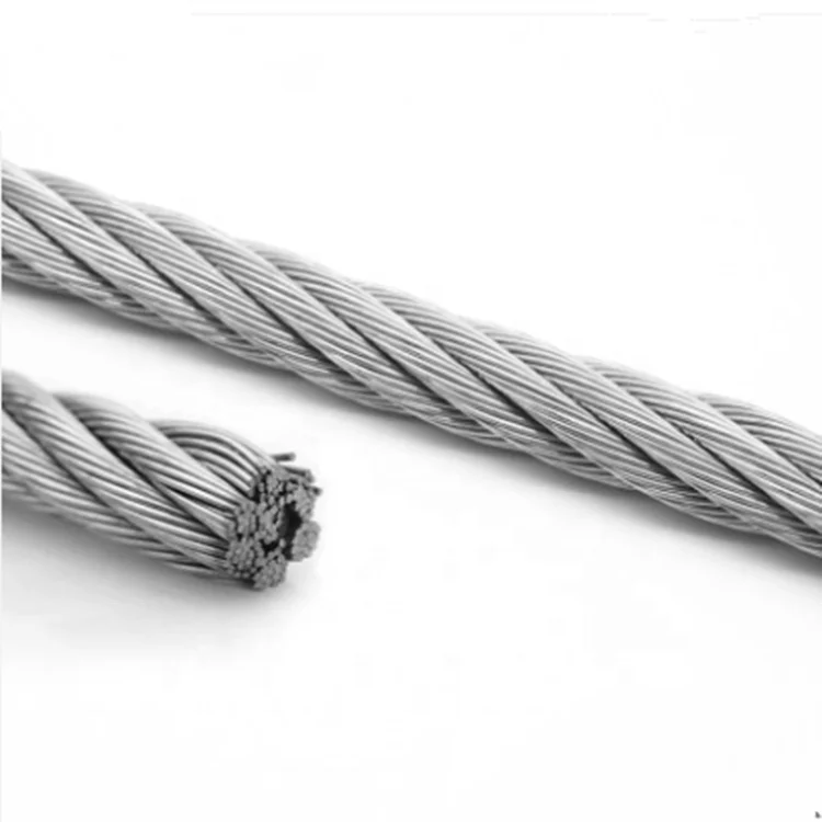 
Stainless steel high tensile strength wire rope 7x19 1+12 8x7+1x19 Stainless Steel 304 316 Wire Cable Rope 