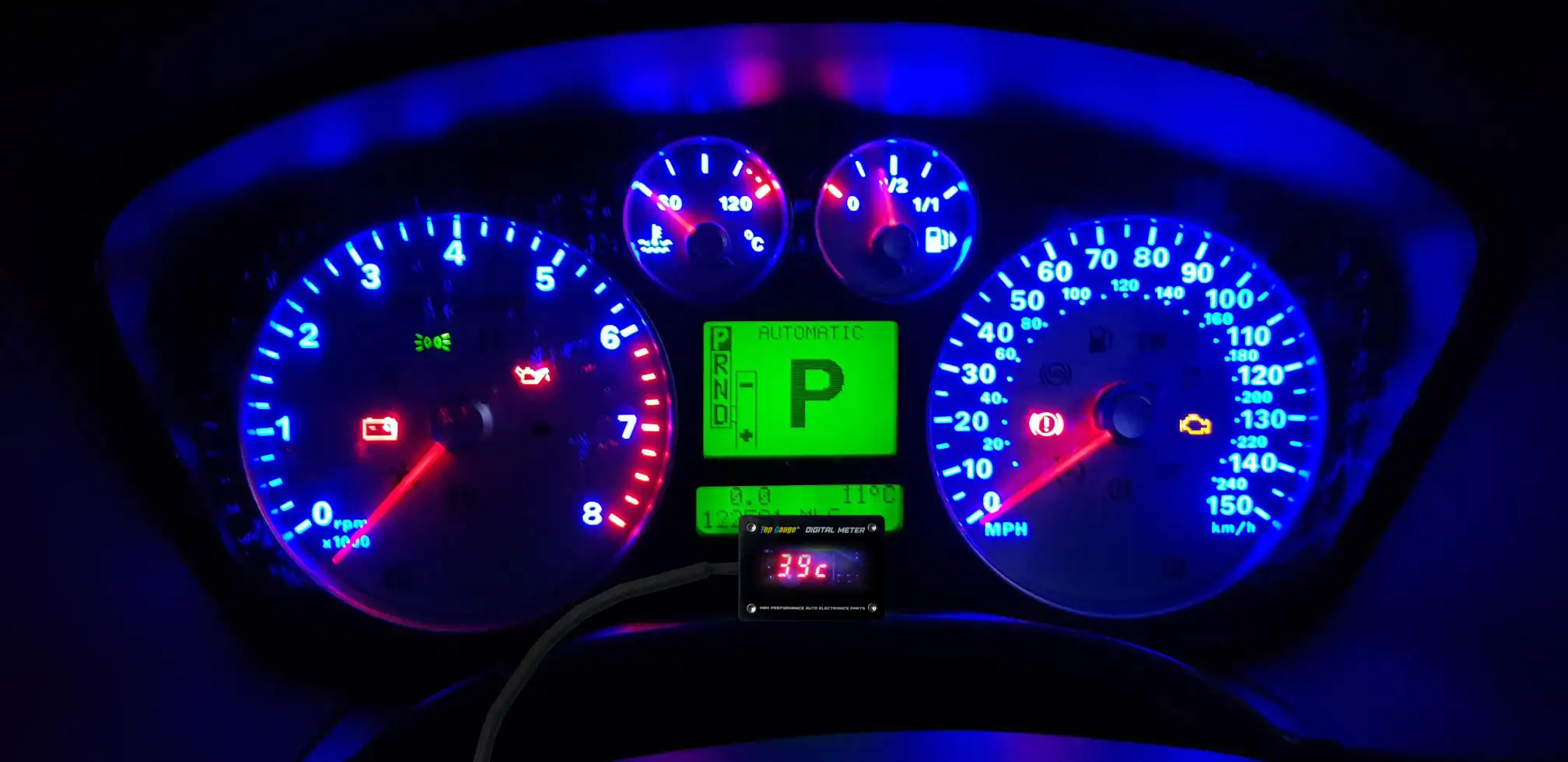 Oil Dipstick Gauge Oil Temperature compatible with Ford Focus MK2