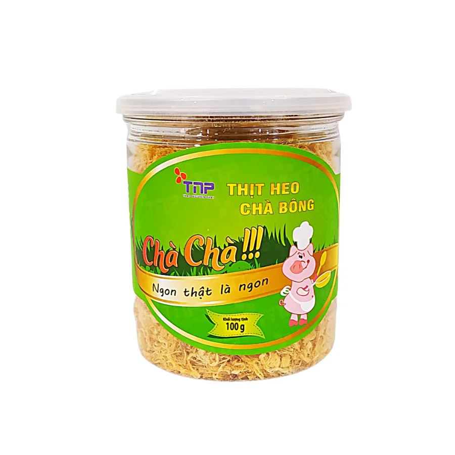 100% High quality Made in Vietnam Salted Shredded Pork 100g (jar) (Delicious Pork Floss/Rousong)Hot item meat snacks